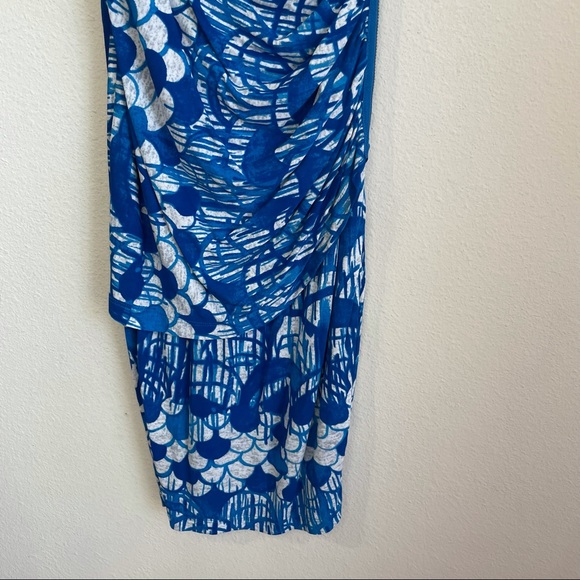 Tracy Reese Draped T Dress Sleeveless Blue - Picture 4 of 13